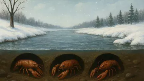 раки в норах зимуют